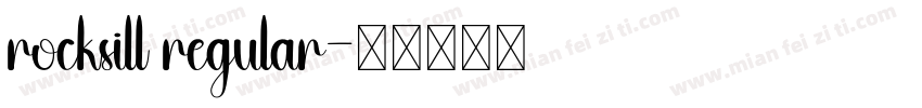 rocksill regular字体转换